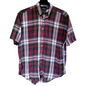 Ralph Lauren Blake Shirt Men's Large Multicolor Plaid Short‎ Sleeve